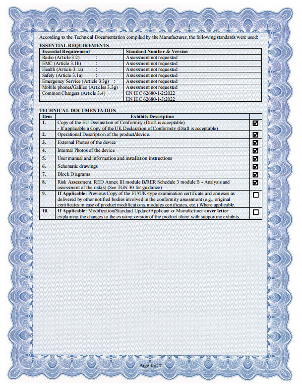 RED certificate of common charger 2#