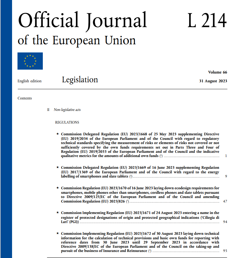 EU new energy label regulation