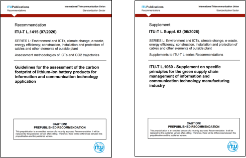 ITU carbon footprint standards